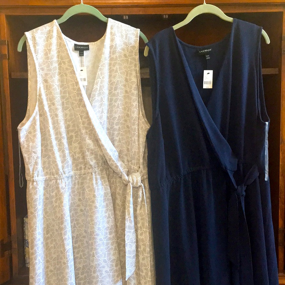 NWT Lane Bryant Faux Wrap Sleeveless Dress